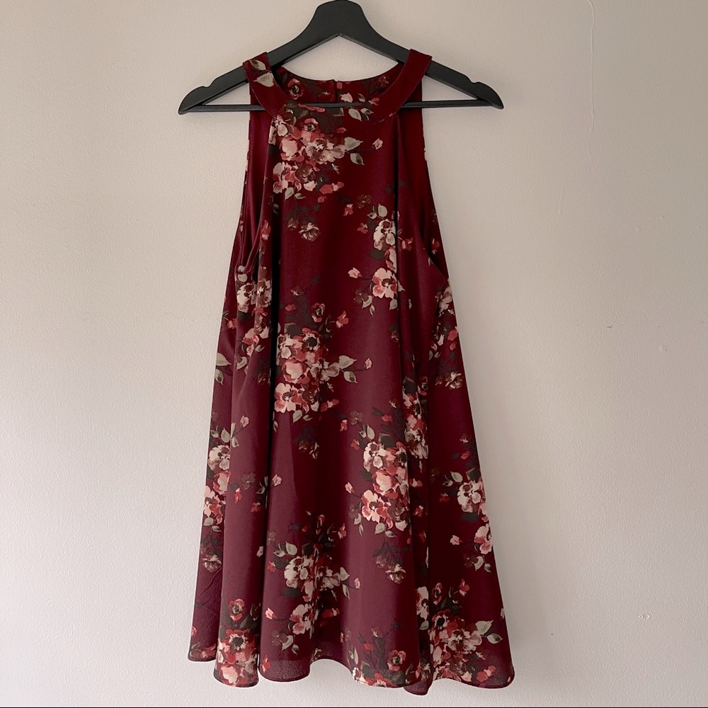 Altar'd State High Neck Floral CALLIER3 Mini Dress